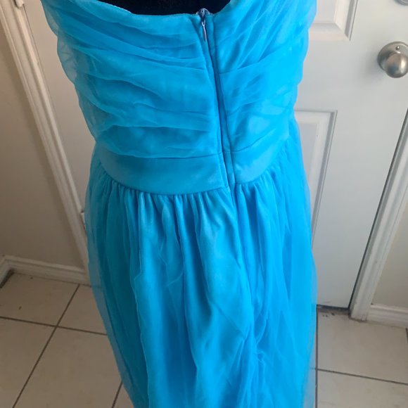 One Shoulder Chiffon Evening Gown - Picture 5 of 6